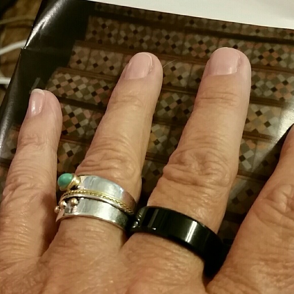 Mens black stainless steel ring-13 or 14 - Picture 6 of 6